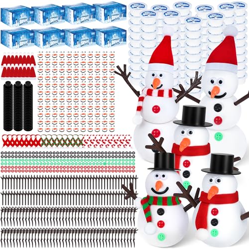 120 Pack Christmas Crafts for Kids DIY, Snowman Making Kit