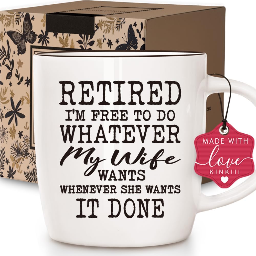 Funny Retirement Coffee Mugs Gifts for Men Him Grandpa Dad Husband Coworker Boss, Unique Humorous Retirement Gifts, Christmas Thanksgiving Office Farewell Mug Gift, 13oz