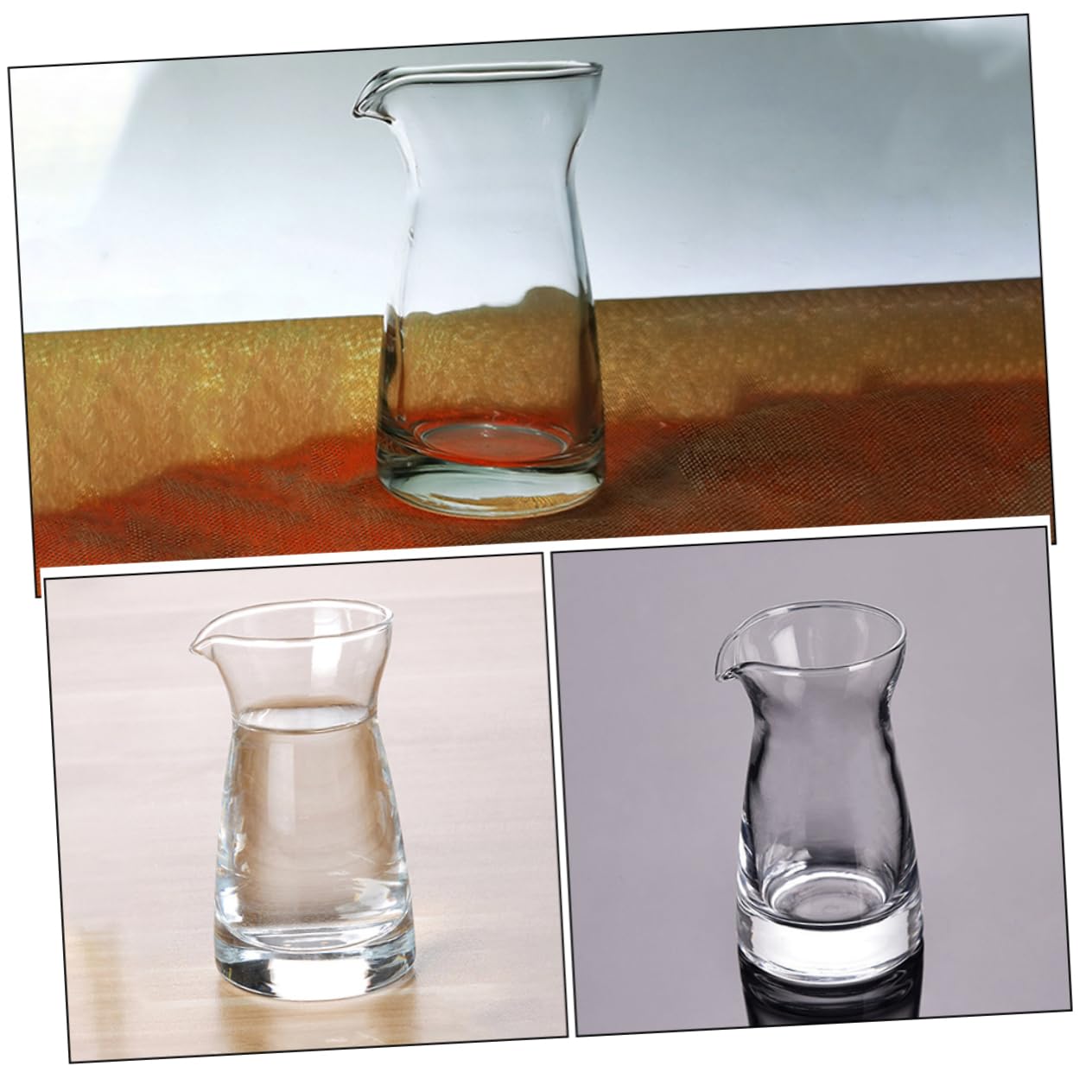 GALPADA 6 Stück Teiliges Milchkännchen Klarglas Sauciere für Küche und Catering Glasbehälter für Milch Saucen und Platzsparend und Vielseitig Einsetzbar