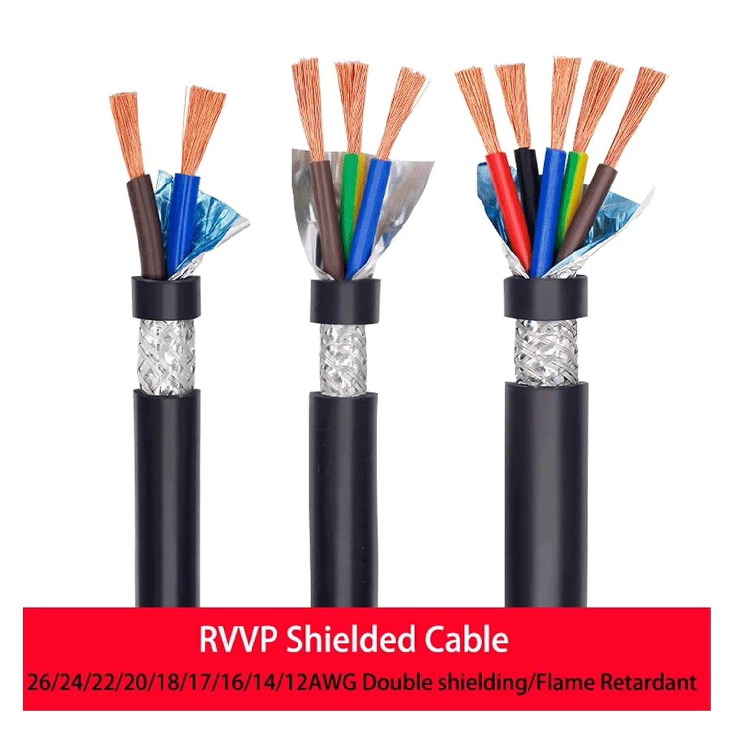 Ekranowany kabel sygnałowy RVVP z PVC, miedziany