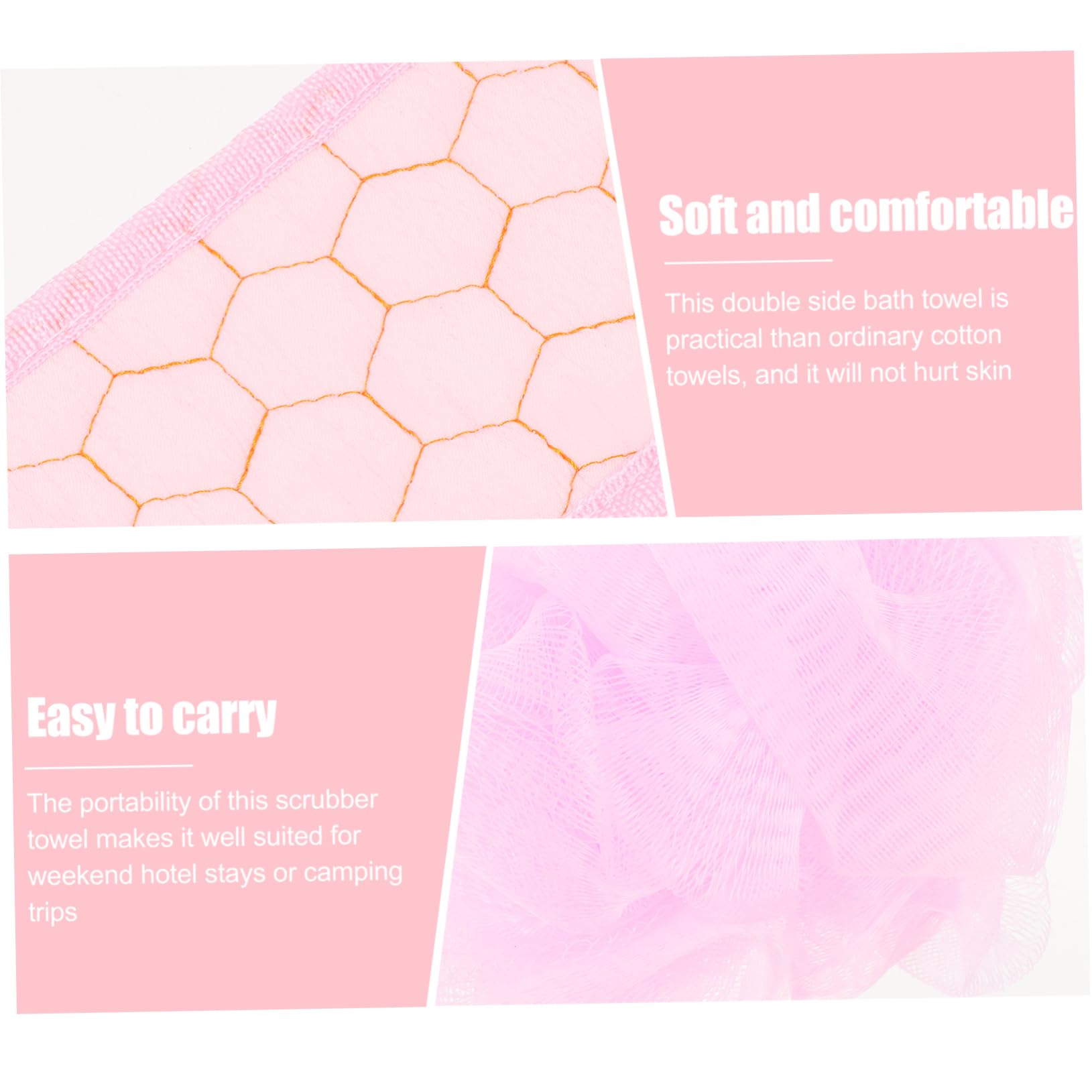 minkissy 5 Juegos juego de toallas de baño de tres piezas correa exfoliante de espalda accesorios de baño guantes depurador de toalla de baño portátil Cuerpo traje de tres piezas