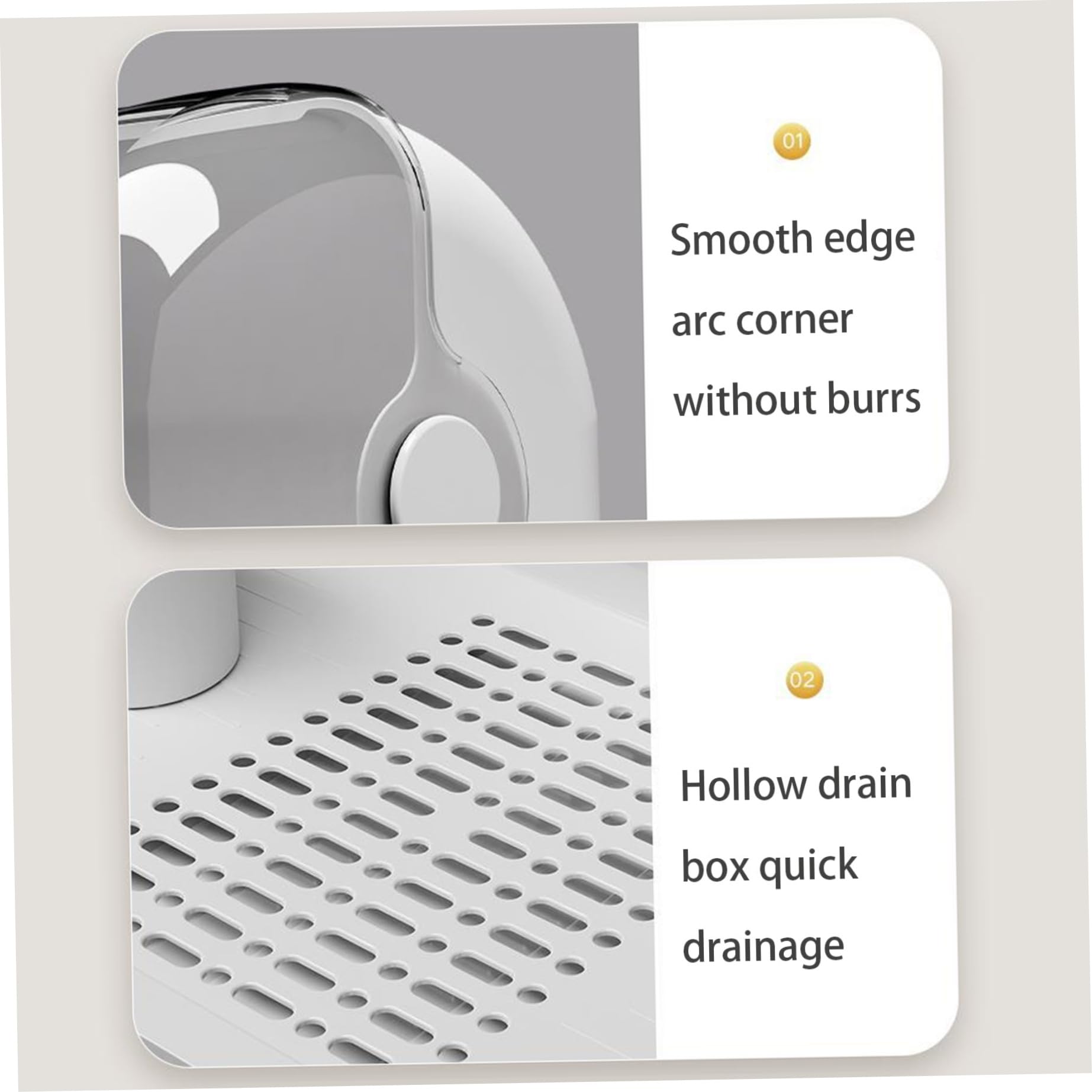 Babyflaschen Organizer 40x29x26,5 Cm Mit Abdeckung - Trocknungsregal Für Flaschen & Zubehör