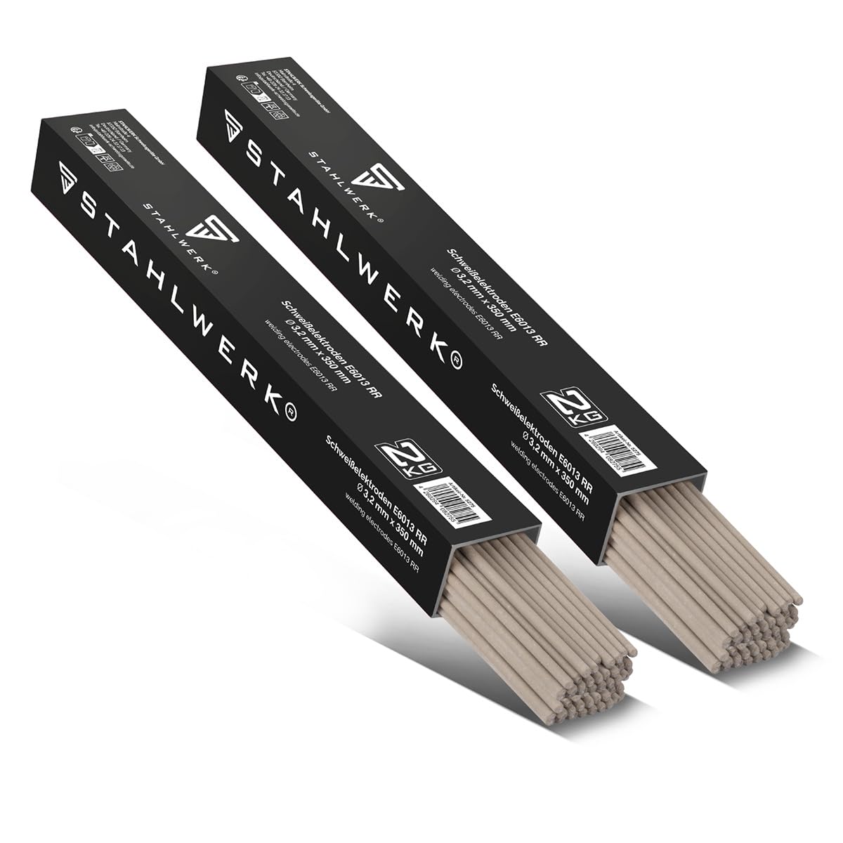 STAHLWERK AWS E6013RR - Electrodos de varilla (2 unidades, 3,2 x 350 mm, corriente de soldadura 90-130 A, alta pureza química, 2 kg, MMA ARC)