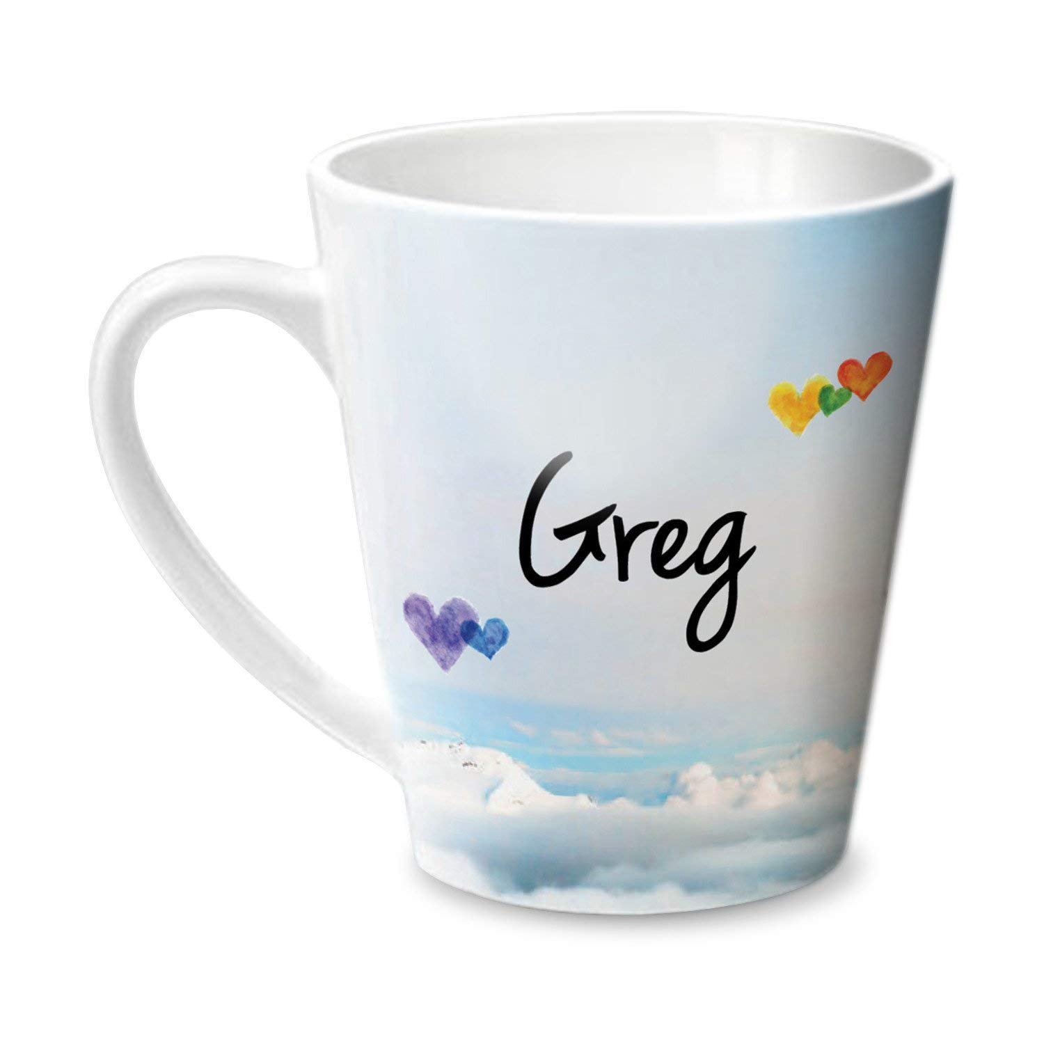 Hot Muggs® Simply Love You Greg Conical Personalised Name Ceramic, 315ml, 1 Unit