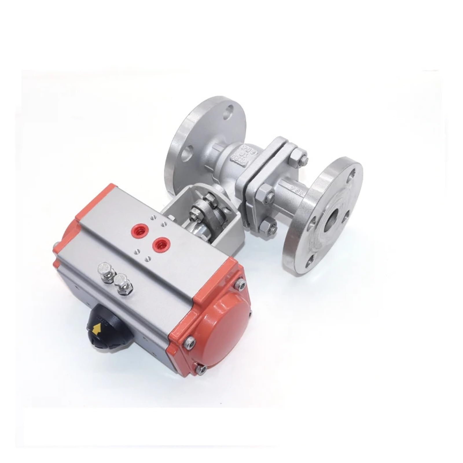 DN15 304 Pneumatic Flanged Ball Valve Double Acting Cylinder Flange Ball Valve
