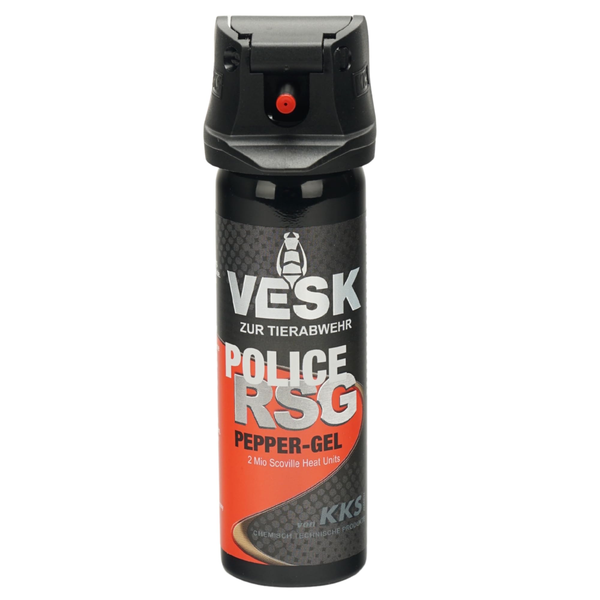 Pfefferspray Pfeffergel VESK RSG Police Gel 63 ml Sprühkopf mit Federdeckelkappe