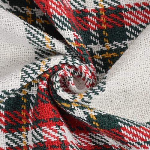 Image of Handwoven Cotton Throw Blanket | 130 x 170 cm (52 x 67 Inches) | Soft & Breathable Sofa Throw for Living Room & Bedroom | Classic Checks Design