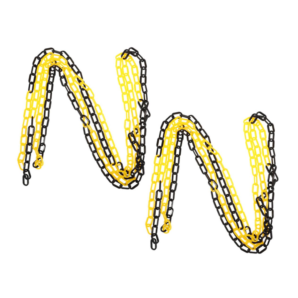 SOLUSTRE 5 Meter Plastic Safety Chain Links Caution Chain for Parking Barrier Crowd Control
