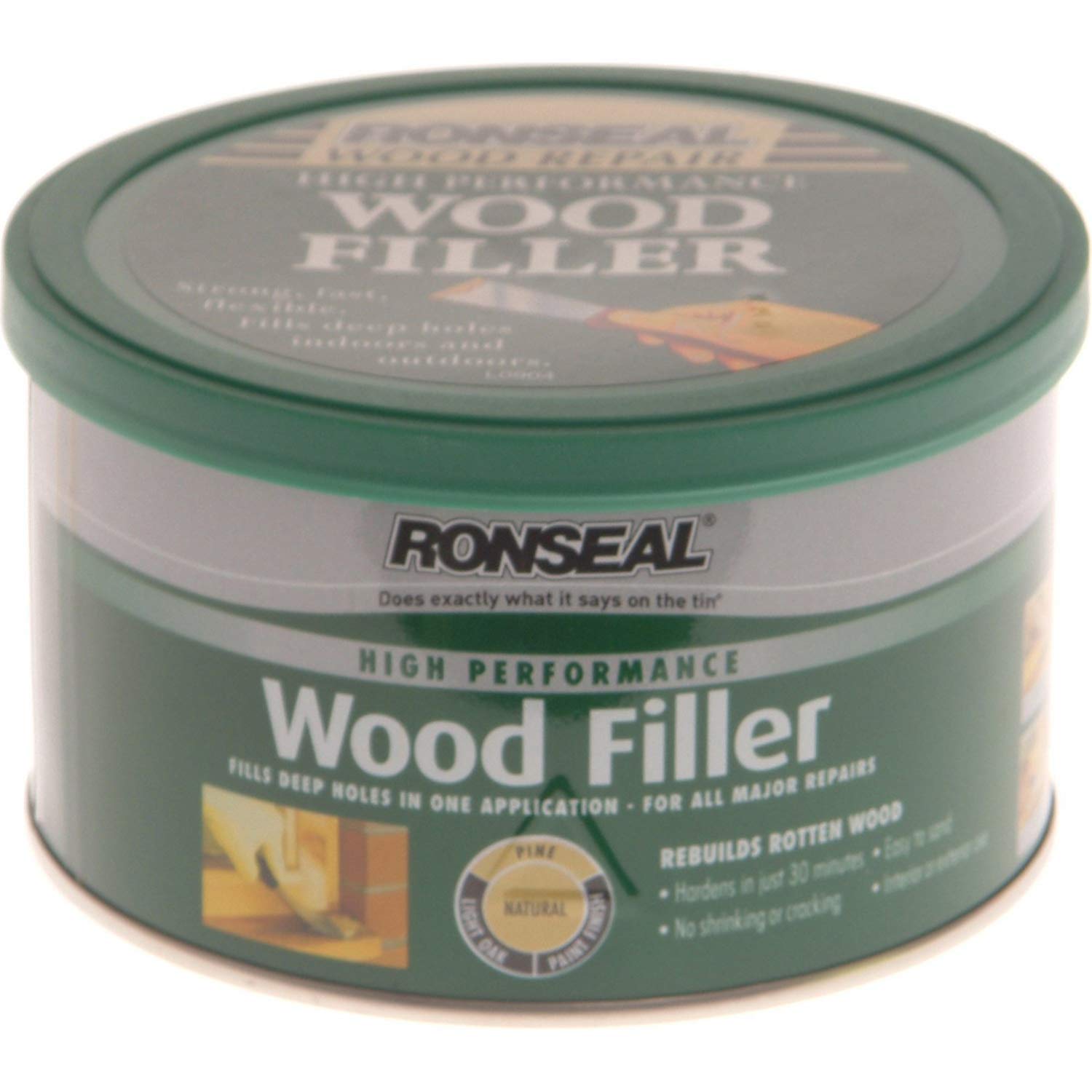 Mastic bois Ronseal 275g pour réparer les fissures et trous sans rétraction
