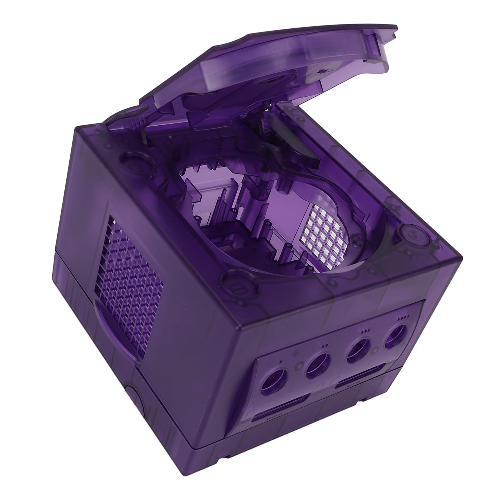 Plyisty Carcasa de Repuesto para Consola de Juegos, Carcasa de Plástico ABS para GC con Puertos y Botones Precisos, Compatible con Consolas DOL 001 y DOL 101 (Púrpura translúcido)