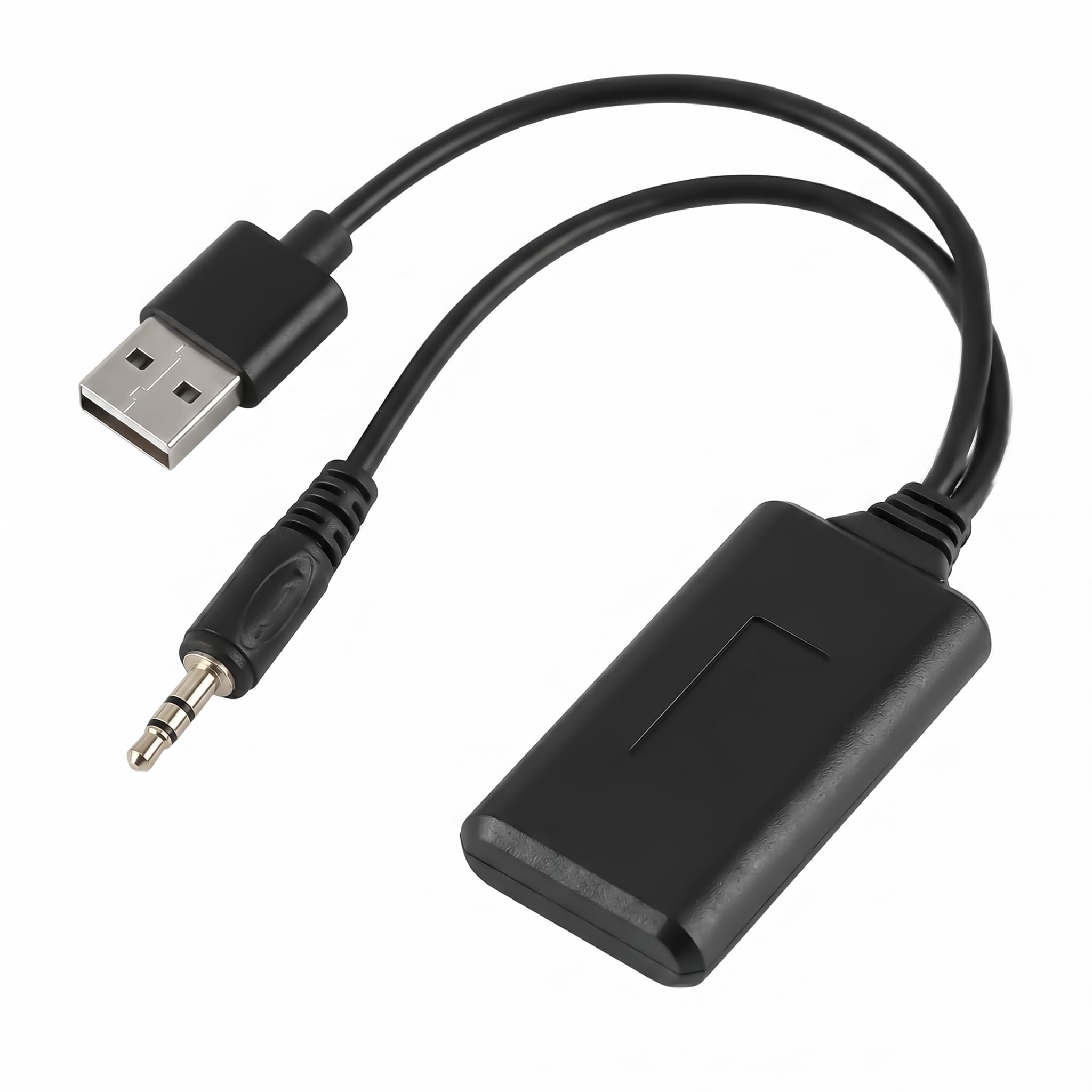 Bluetooth-AUX-Adapter für Auto 5.0, kabelloser Bluetooth-Empfänger, 3,5 mm, kabellos, 3,5 mm Klinkenstecker, mit USB-Stromversorgung, Stereo-Musik-Streaming, kompatibel mit Autoradio, Lautsprecher, PC
