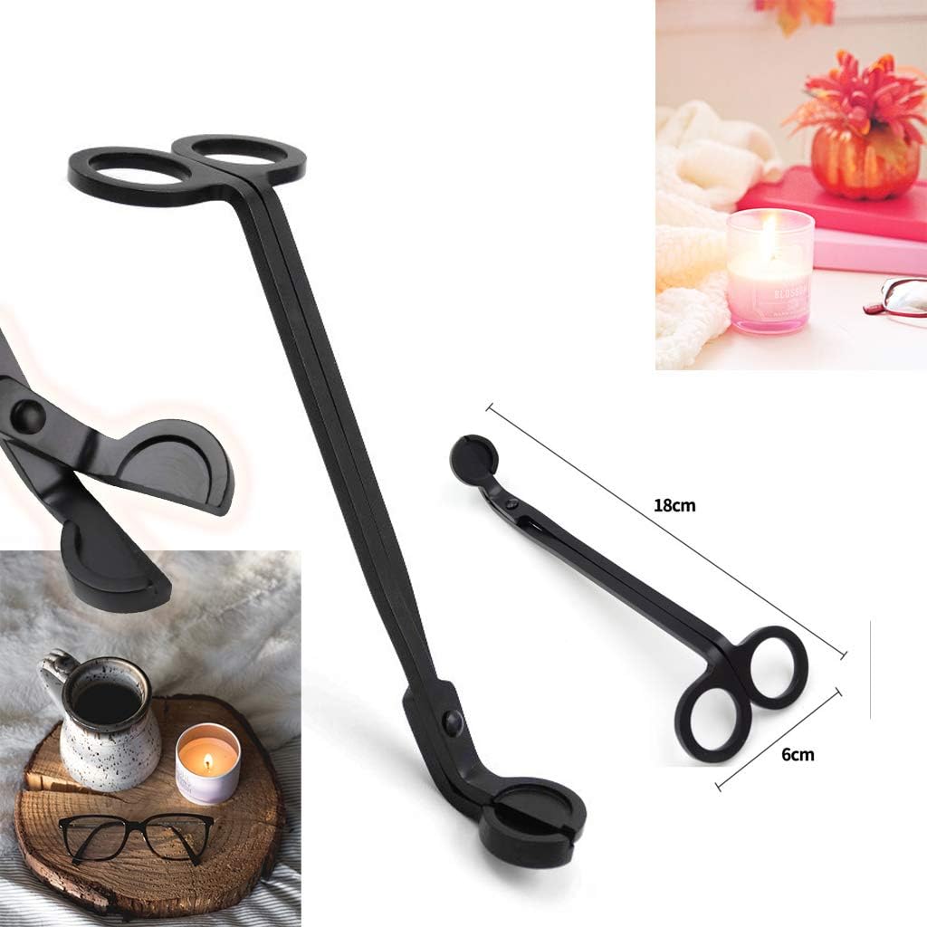 laffeya Candle Wick Trimmer, Candle Accessories Set 6 in 1 - Snuffer, Trimmer, Dipper, Tweezers, Storage Bag and Plate Tray - Image 5