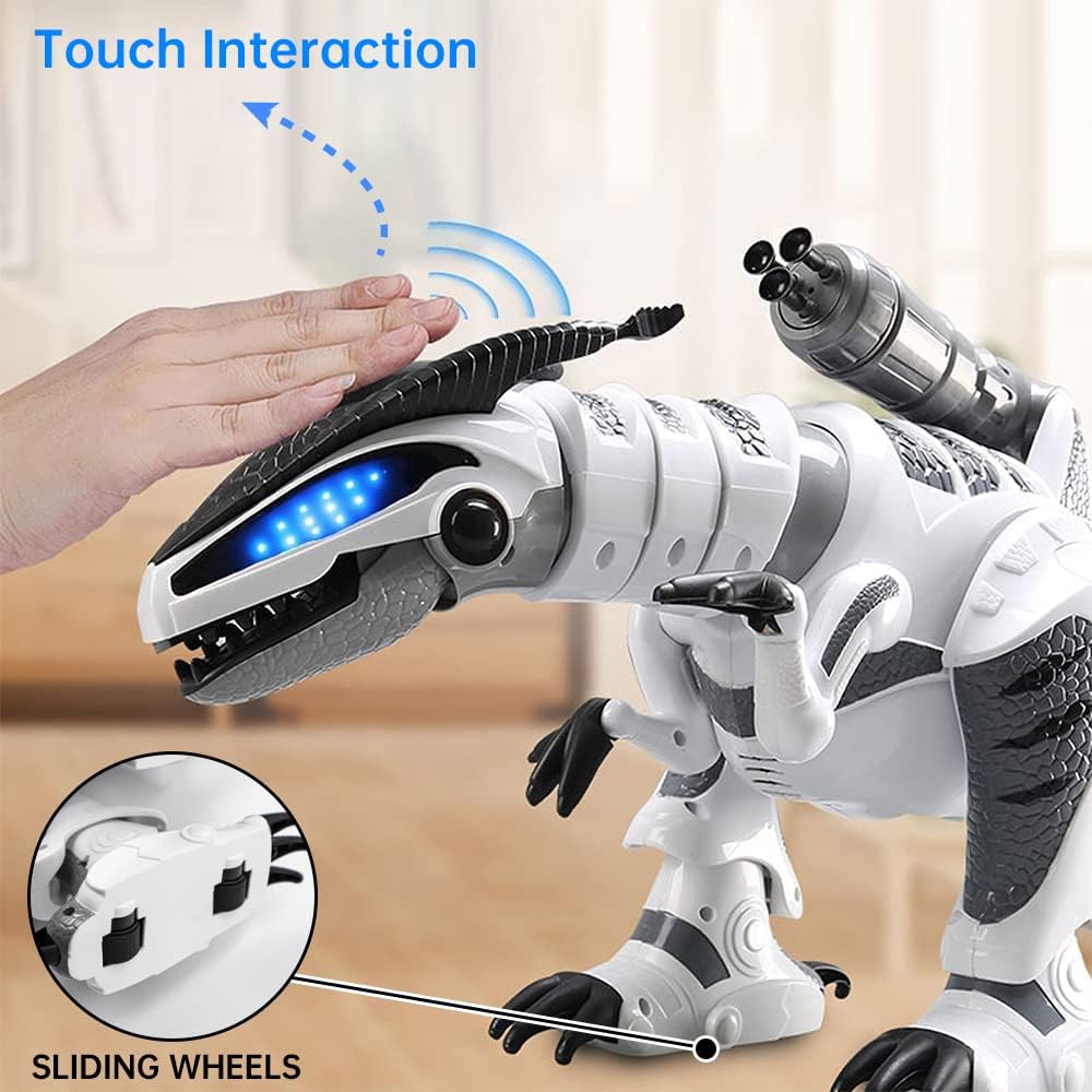 Chеареѕt 🛒 Marstone Remote Control Robot Dinosaur Programmable Interactive RC Dinosaur Cool Toys with Fight Mode, Robotic Dinosaurs with Walking Dancing Analog Sound, Robot Toys for Kids and Boys (Age 3+) Blасk Frіdау - 60% оƒƒ Marstone Remote Control Robot Dinosaur Programmable Interactive RC Dinosaur Cool Toys with Fight Mode, Robotic Dinosaurs with Walking Dancing Analog Sound, Robot Toys for Kids and Boys (Age 3+)