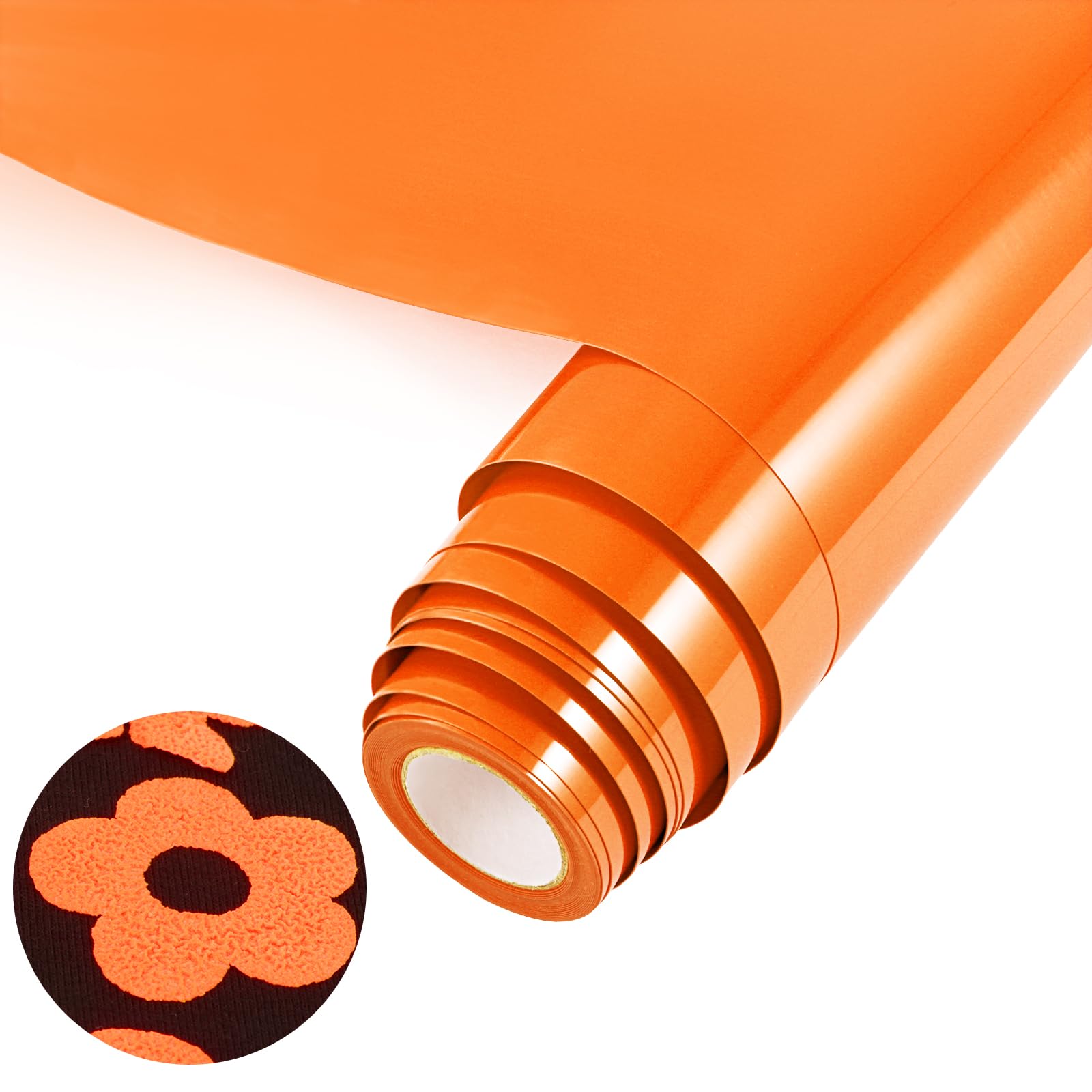 NANAPLUMS Plotterfolie Textil, Neuer 3D-Puff-Vinyl-30,5 x 100 cm Puff HTV Vinylrolle für T-Shirts, 3D-Puff-Hitzetransfer-Vinyl, Einfach zu schneiden