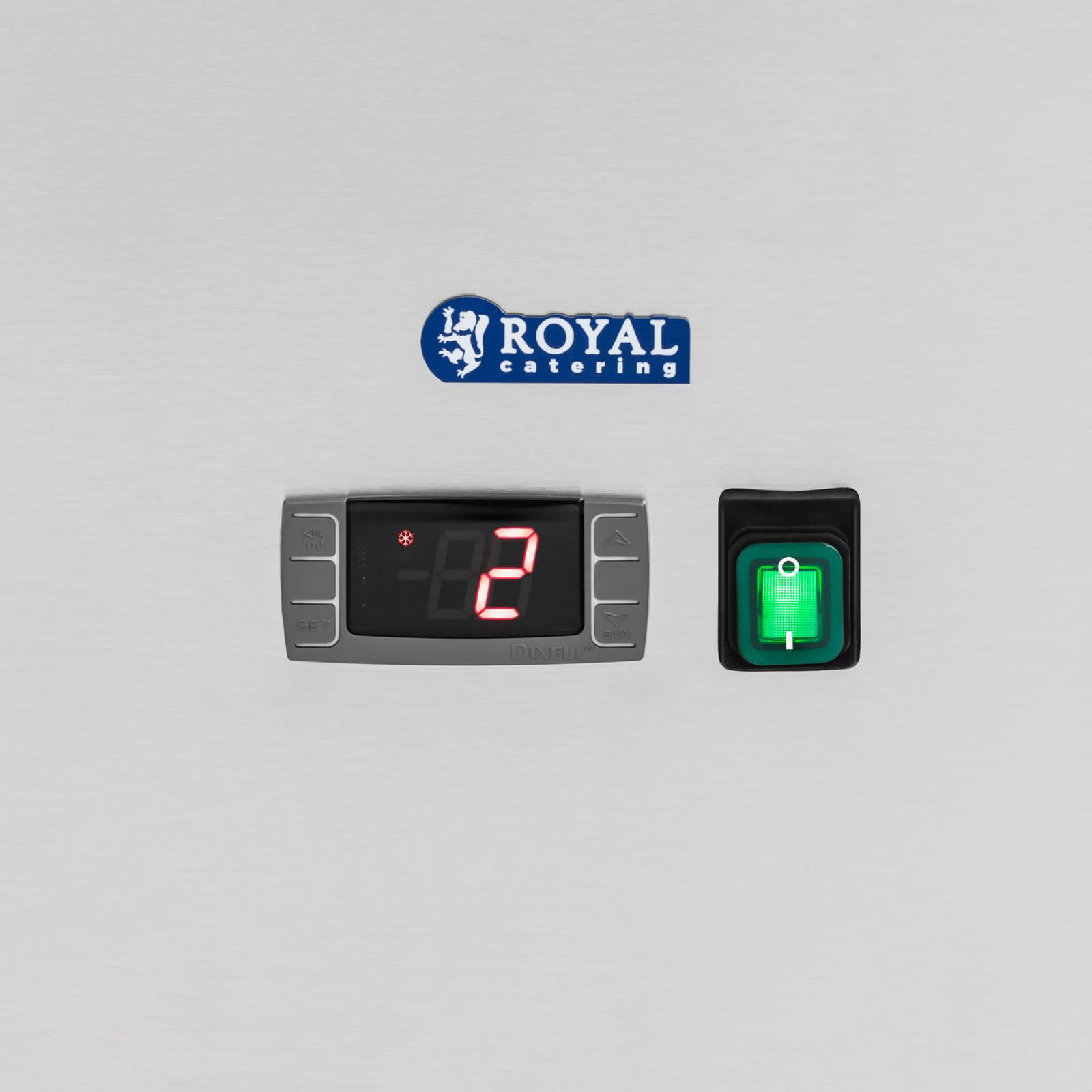 Royal Catering Mesa Refrigerada con Ruedas Volumen de 240 L 2 Cajones 1 compartimento 90 x 70 cm Clase C Acero Inoxidable Bajomostrador refrigerado Mostrador refrigerado para hostelería