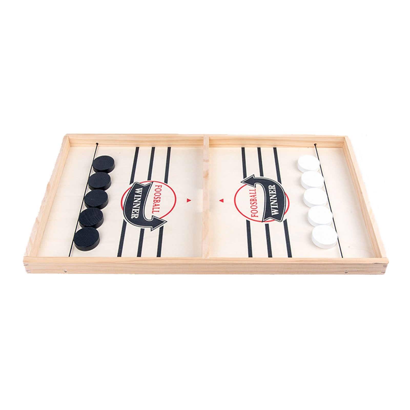 echiquier Jeu de Palet à Fronde Rapide, Jeux de société de Hockey sur Air en Bois à Action Rapide for Adultes, soirée en Famille ou fête Entre Amis echecs Jeu(Large 1)