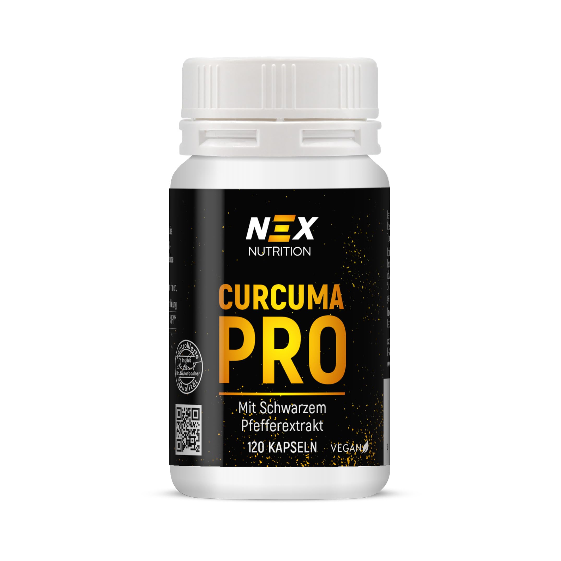 NEX Curcuma Pro Kapseln | 180 mg Curcuminoide aus Curcumaextrakt mit 2 mg Piperin | hochkonzentrierter Pflanzenstoff | vegan, rein & ohne Zusatzstoffe | ideal für tägliche Anwendung | 120 Kapseln (3)
