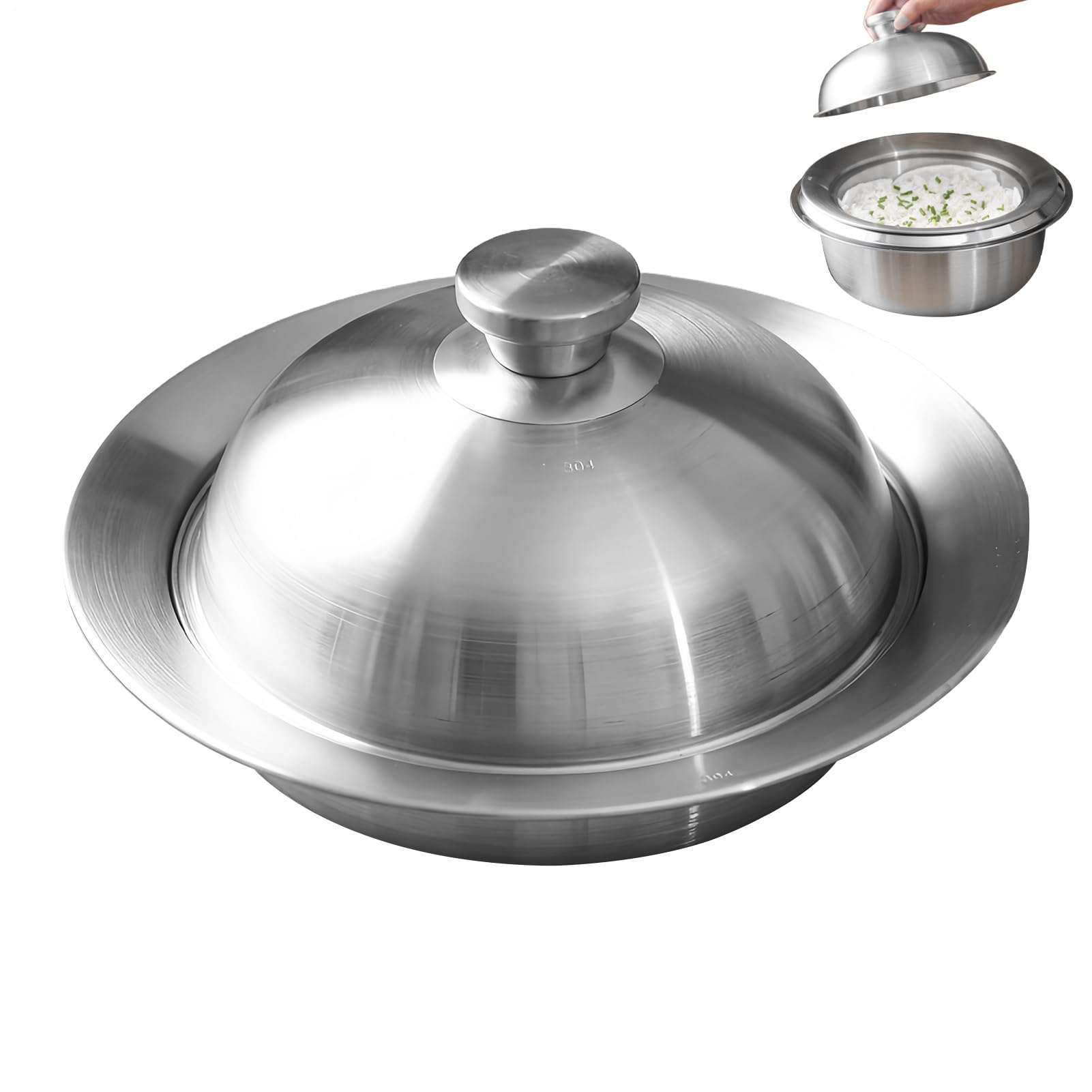 Plateau vapeur 25,9 cm en métal résistant pour légumes et viande