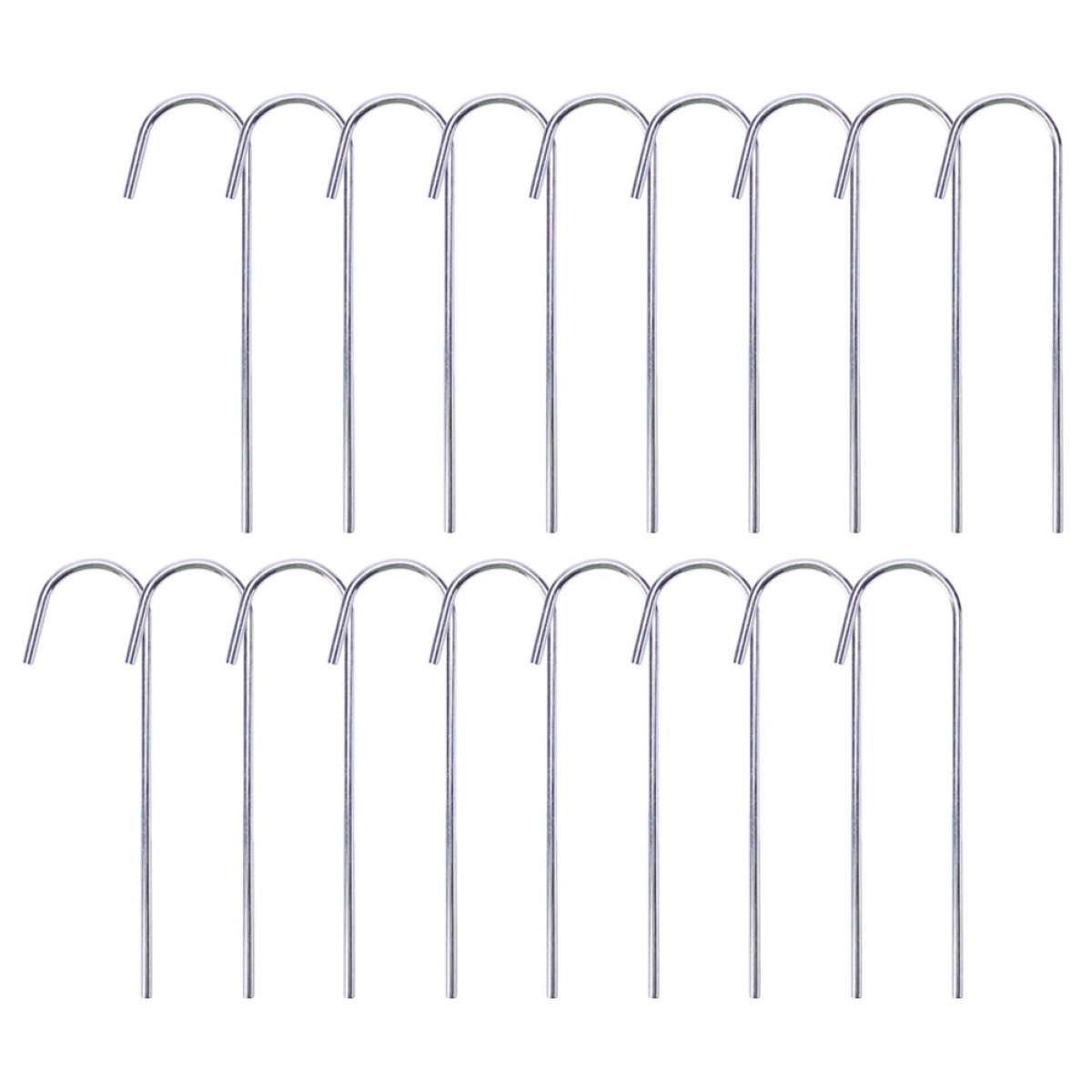 FRCOLOR 24 estacas para tienda metal resistentes para camping al aire libre miniatura 7
