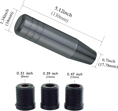 Miniatura 108 de Abfer Pomo de palanca de cambios pesado de metal, palanca de cambios de aleación de aluminio de 5 pulgadas, mango de palanca de cambios que se