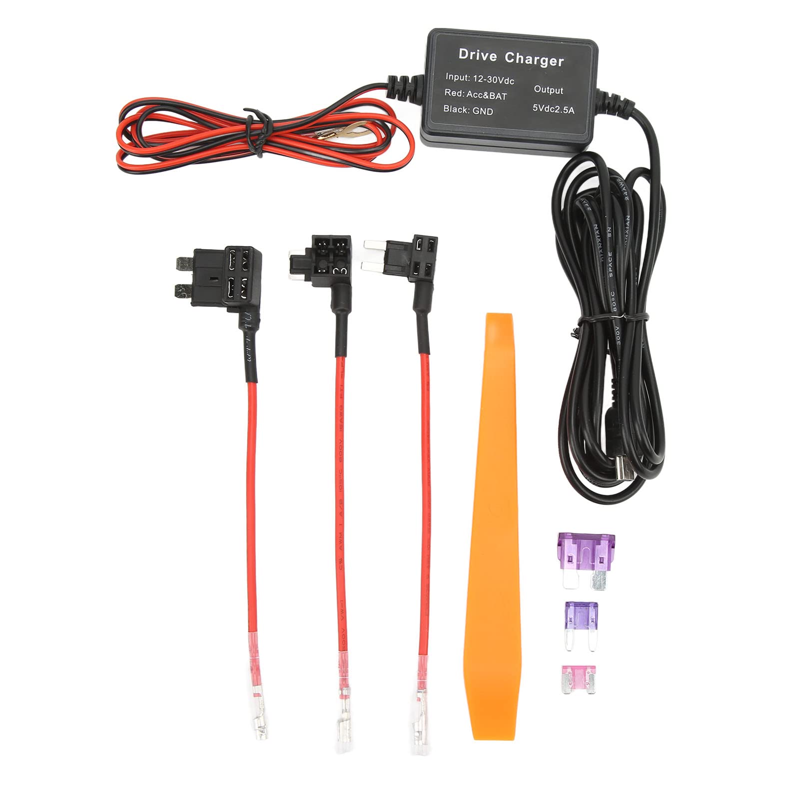 Dash Cam Hardwire Kit, Dash Cam Hardwire Kit with High Performance MINI USB for GPS Navigator