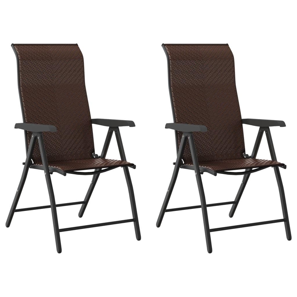 Chaise de balcon pliante en résine tressée lot de 2 sièges de terrasse