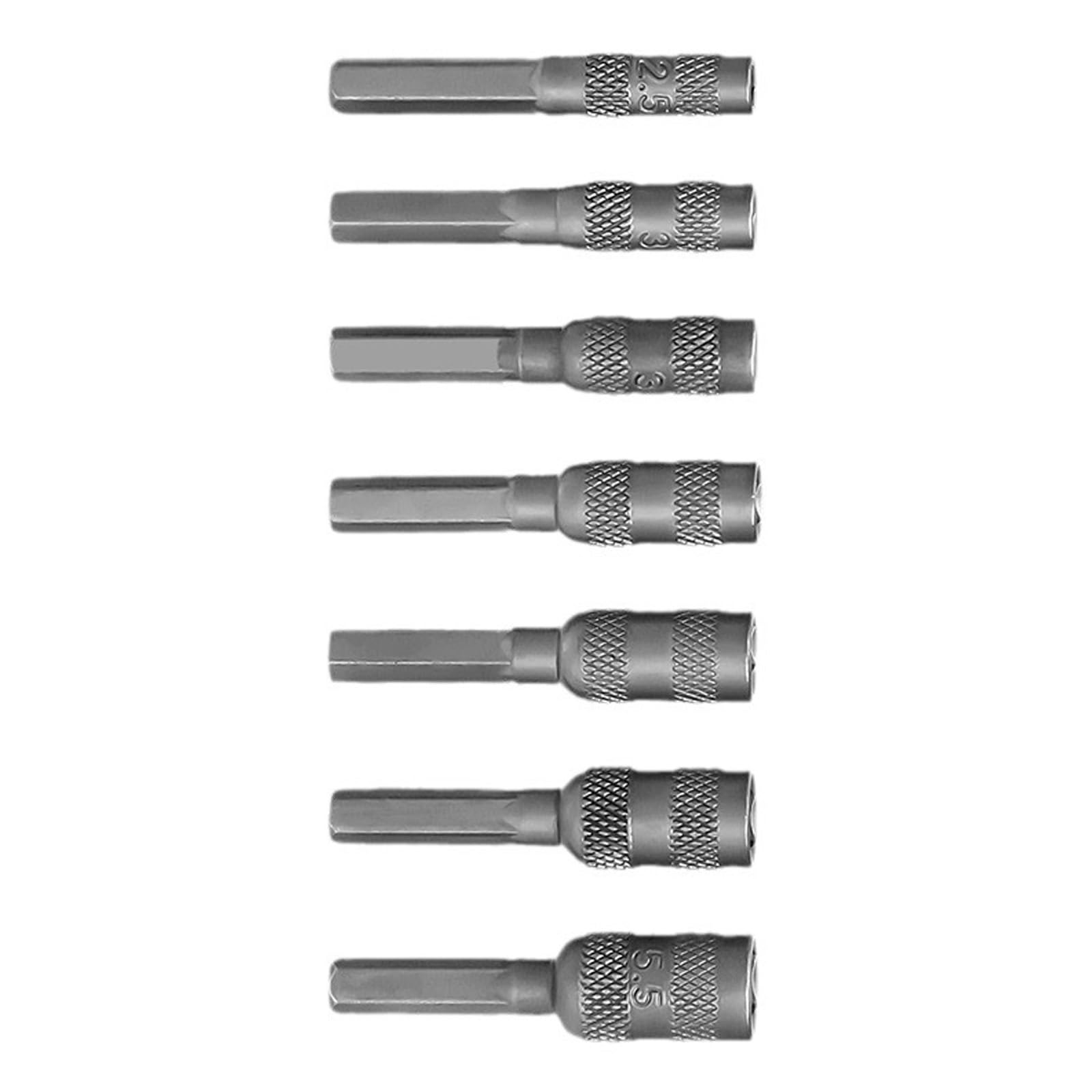 YHAILI 7Pcs Magnetic Hexagonal Socket Hexagonal Shank Nut Driver Screwdriver Bit for Electric Drill Screw Installation Removal