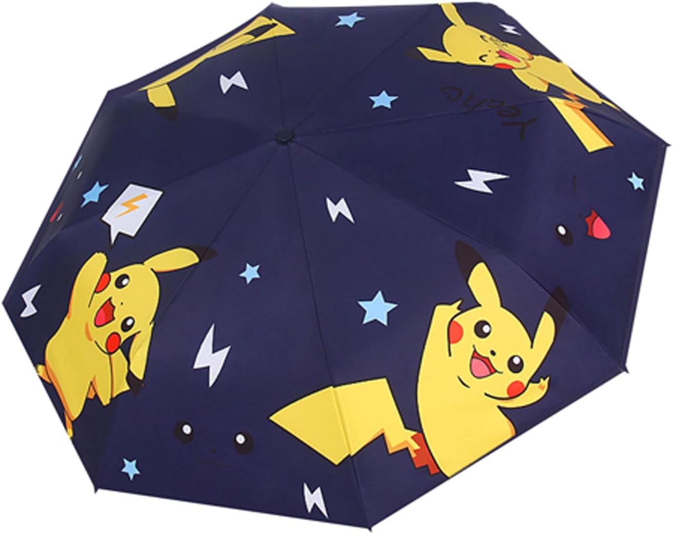 RosavidaKids Folding Umbrella Automatic Open-close Cartoon UV Resistant Travel Umbrella Anti-rebound Design Compact Windproof Umbrella for Girls Boys- navy blue
