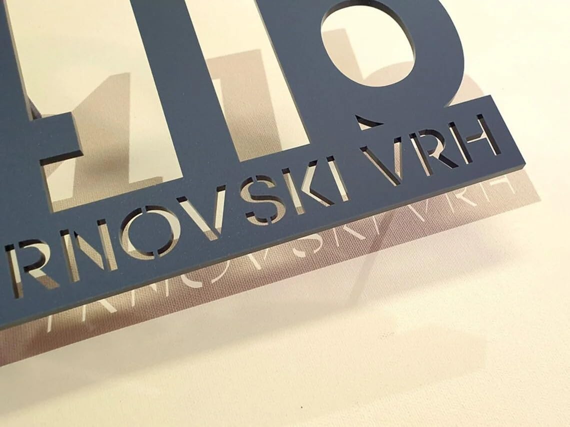Placas de números de casa, números de Puerta Personalizados para Exteriores, Placa de acrílico Brillante, Letrero Flotante Moderno para dirección (número de dirección 1 x 50 cm)