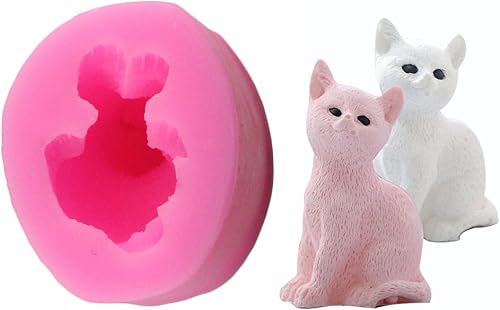 Miniatura 1 de Molde para velas 3D para gatitos, tamaño pequeño, para fondant, mini jabón, arcilla polimérica, cera, crayón