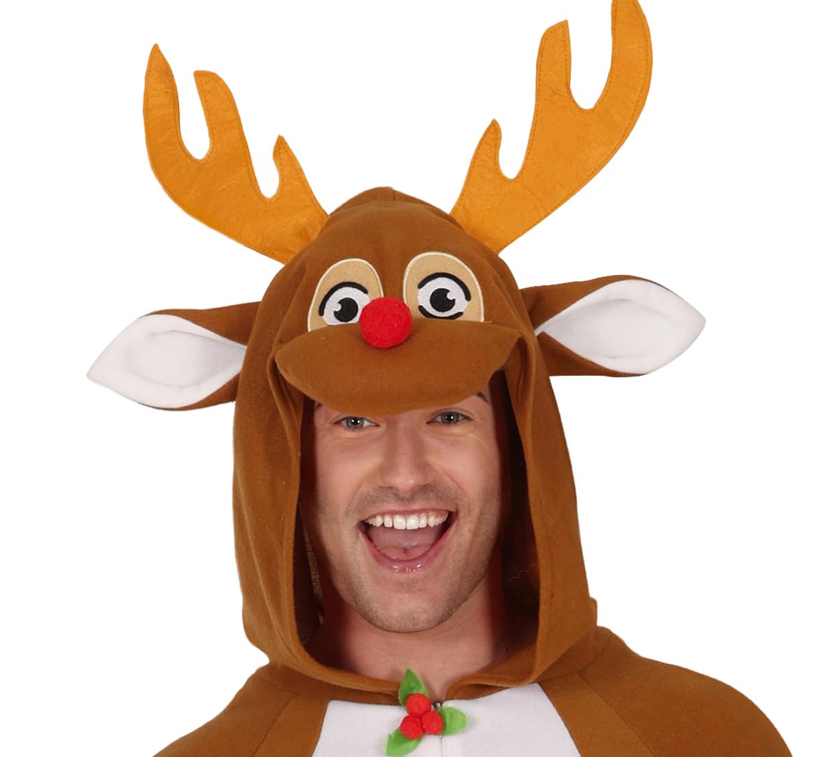 Disfraz de Reno para Hombre - Mono de Dormir con Capucha - Disfraces Navideños, Carnaval, Fiestas de Animales, Mascaradas, Celebraciones