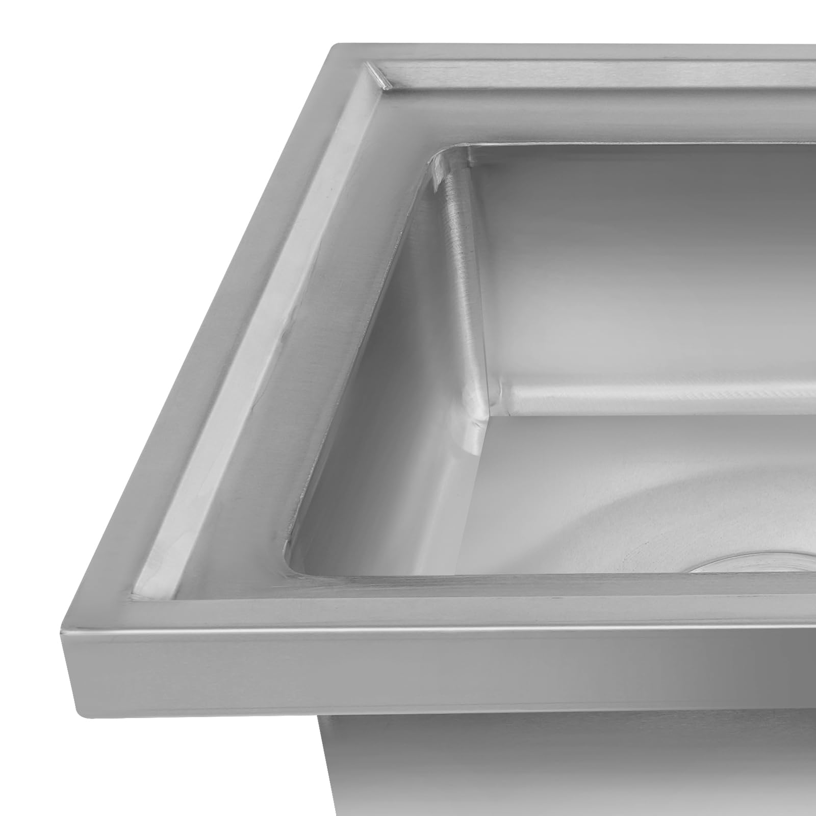 OUKANING Fregadero doble de acero inoxidable 201, 80 x 50 cm, doble fregadero de cocina con borde alto, empotrable con rebosadero, colador de desagüe, resistente a arañazos e inoxidable, para cocina