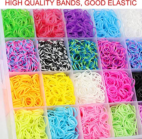 image for Inscraft 21900+ Loom Bands Refill Kit with Organizer, 20000+ Rubber Ba