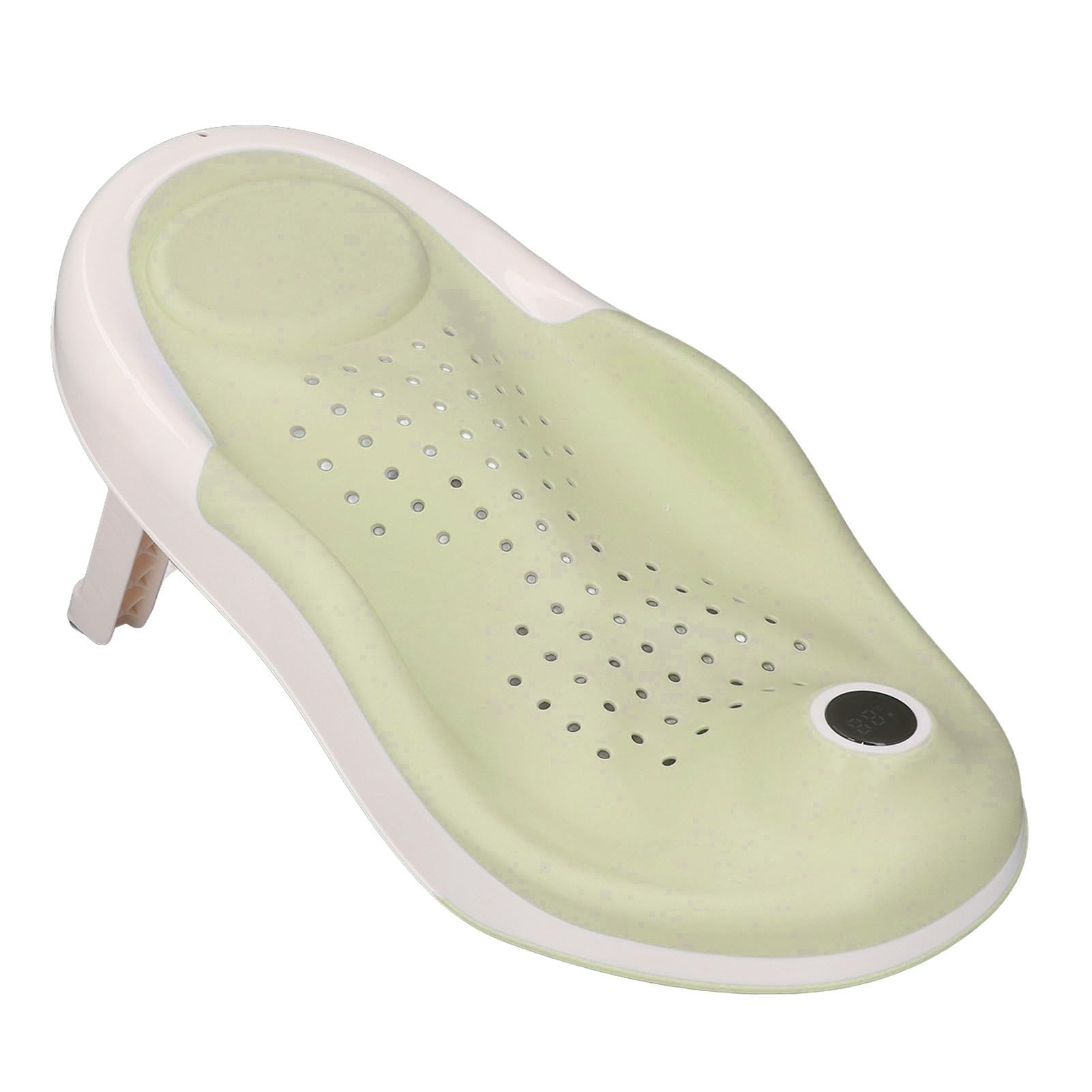 Supporto per Bagnetto con Termometro, Vasca di Supporto per Bagnetto Infantile Sedile di Supporto Sicuro per la Casa (GREEN)