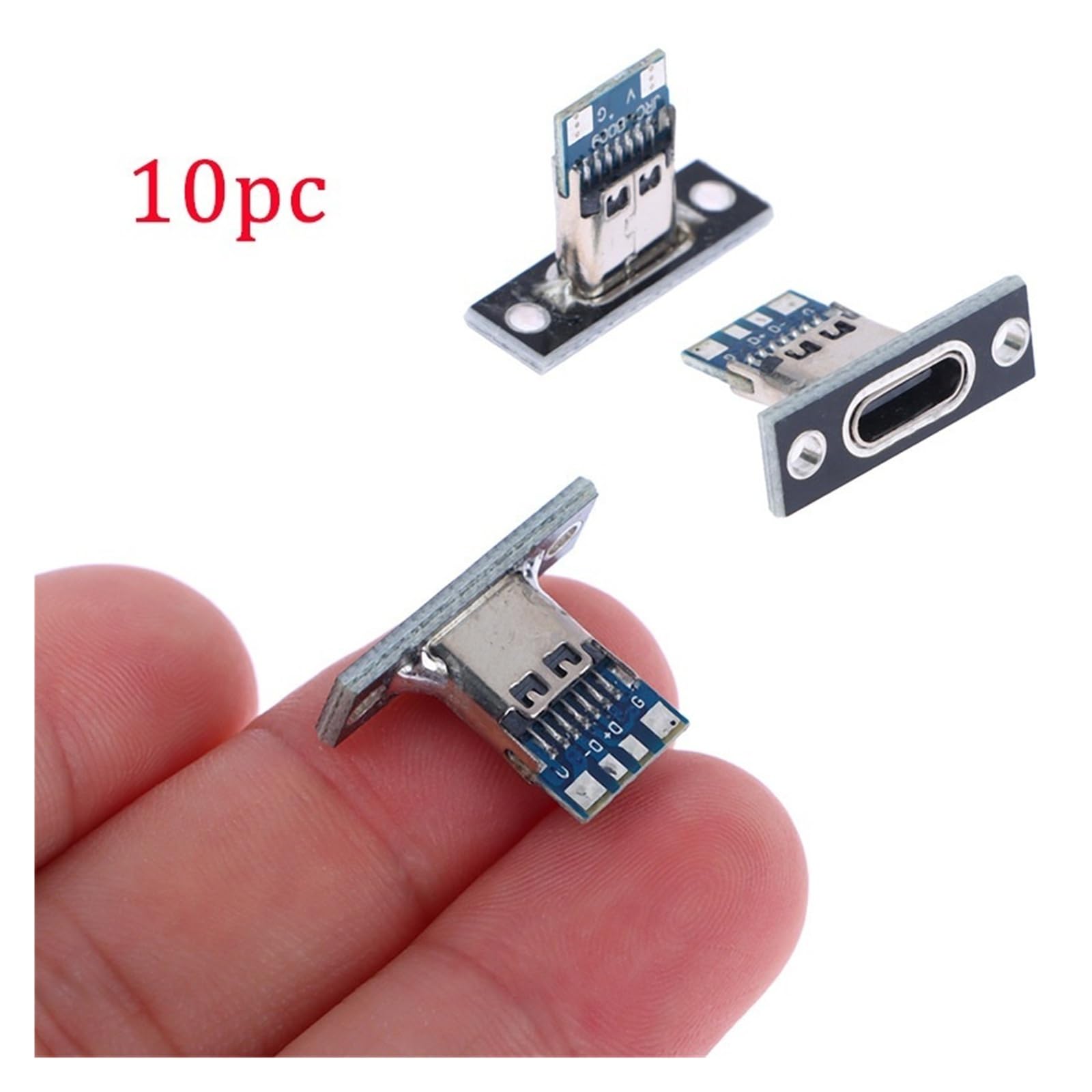 USB 3.1 Type-C Screw Plate Charging Socket żeńskie 2/4 piny, 10 szt. (4 piny)