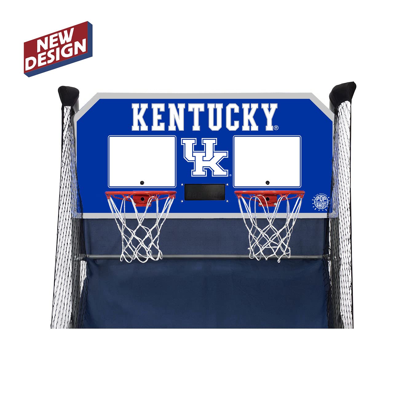 Pop-A-Shot - Home Dual Shot with Kentucky Wildcats NCAA Graphics l Sensor Scoring l 16 Game Modes l 7 Balls l Foldable Storage l for All NCAA Fans