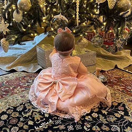 Image of KILO&METERS Formal Prom Summer Wedding Girls Dresses A-line Sleeveless Knee Length Tutu Ruffle Kids Dress Princess Christeing Birthday Party Baby Dress 3T All Pink