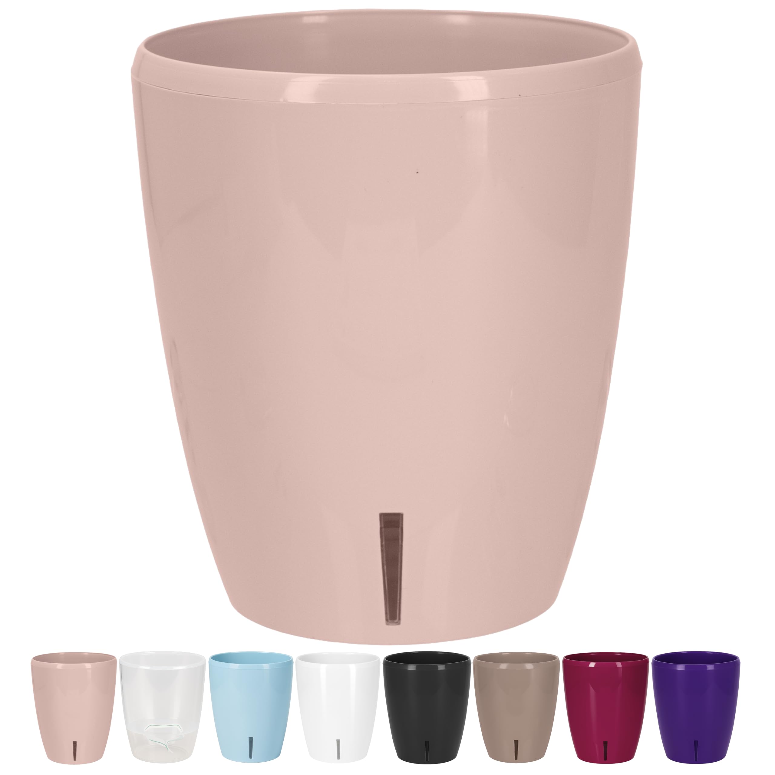 Santino Maceta para Orquídeas Ø 12cm Maceta Autorriego con Sistema de Mecha e Indicador de Nivel de Agua para Interior (Ø 12cm - 1,3L - Transparente) — view 29
