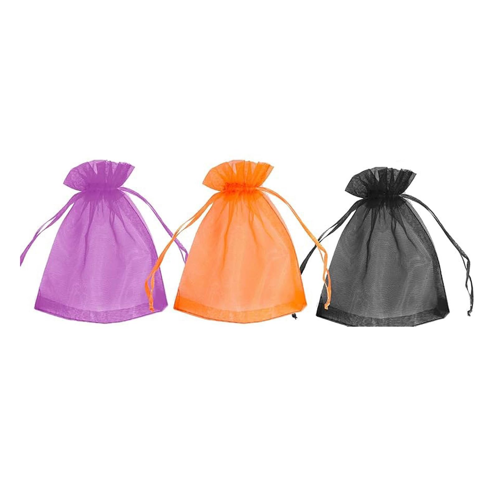 our fave 60 Treat Bags Pouches for Halloween Christmas Candy Storage Party Decorations Mesh Halloween Christmas Party Favor Goodie Classroom Treats Distribution Mesh Sheer Holiday