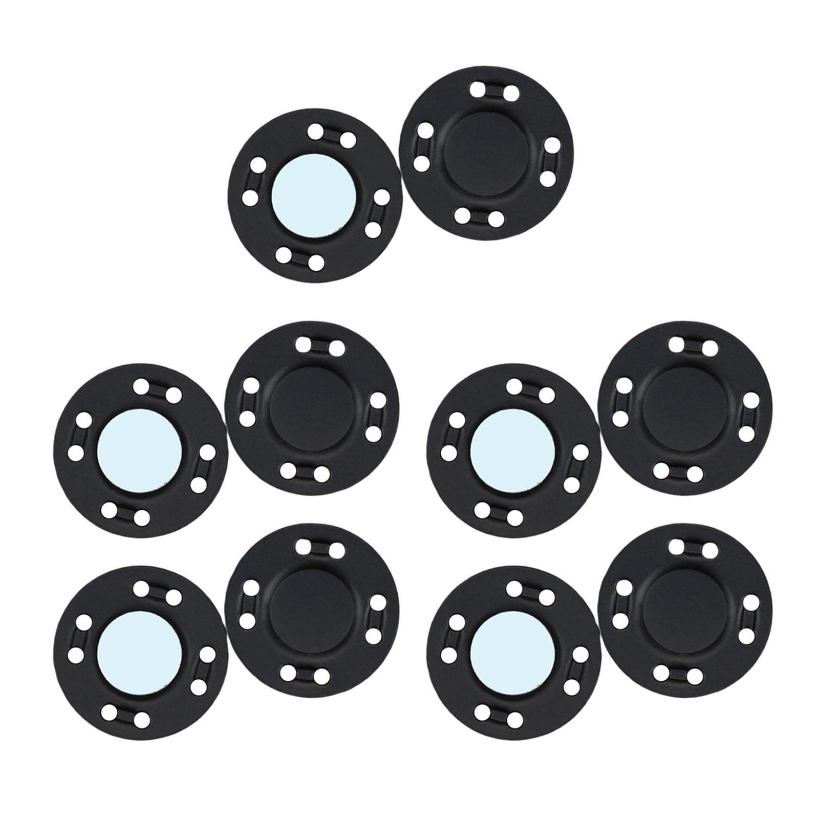 10Pairs Magnetic Button Clasps Snaps Sewing Closure for Bag Dress DIY Black