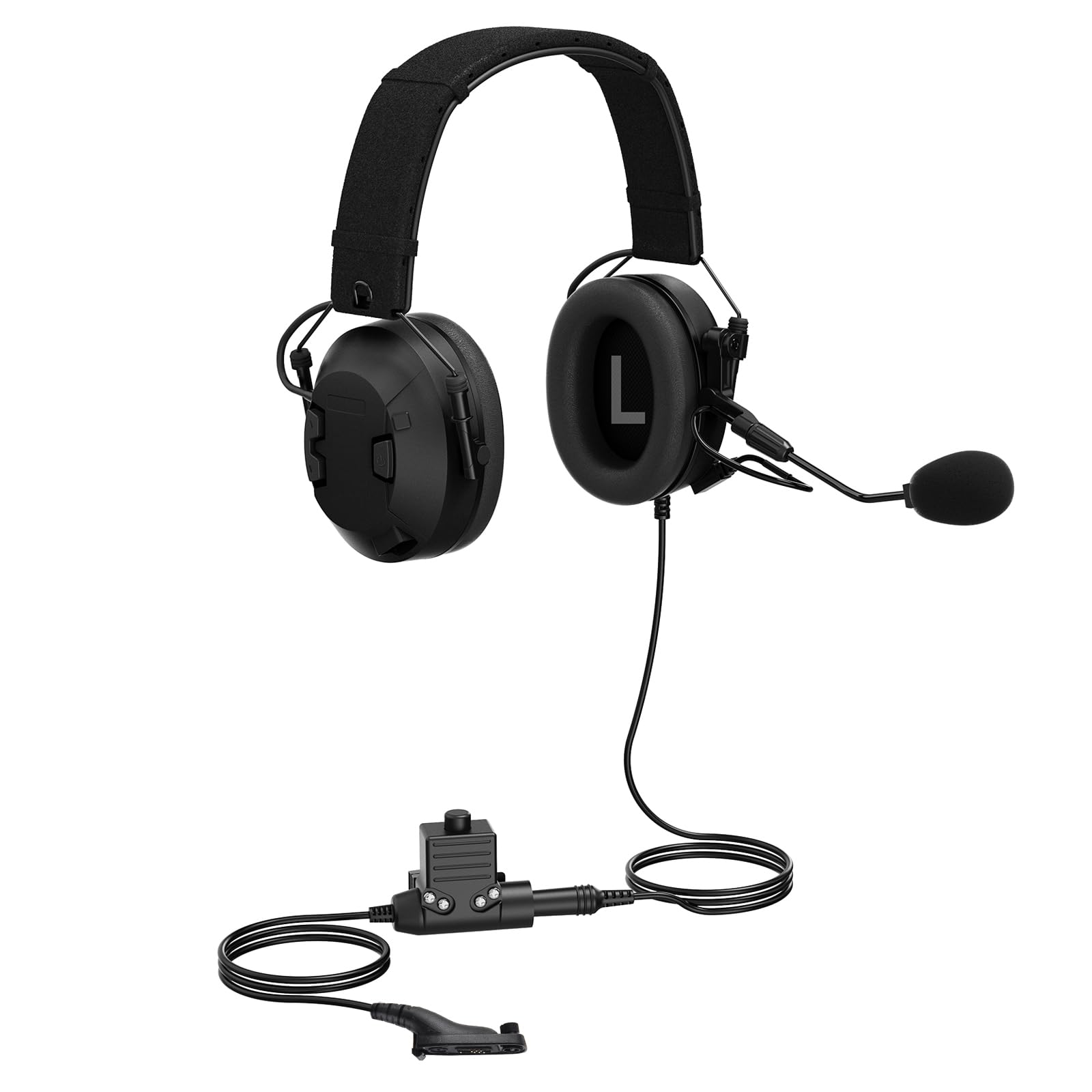 HELETUL Noise Reduction Airsoft Headset, Hunting Earmuff with U94 PTT for Motorola APX900 APX1000 APX4000 APX6000 APX7000 XPR6100 XPR6350 XPR6550 XPR7350e XPR7550 XPR7550e XPR7580 (Military Wired)