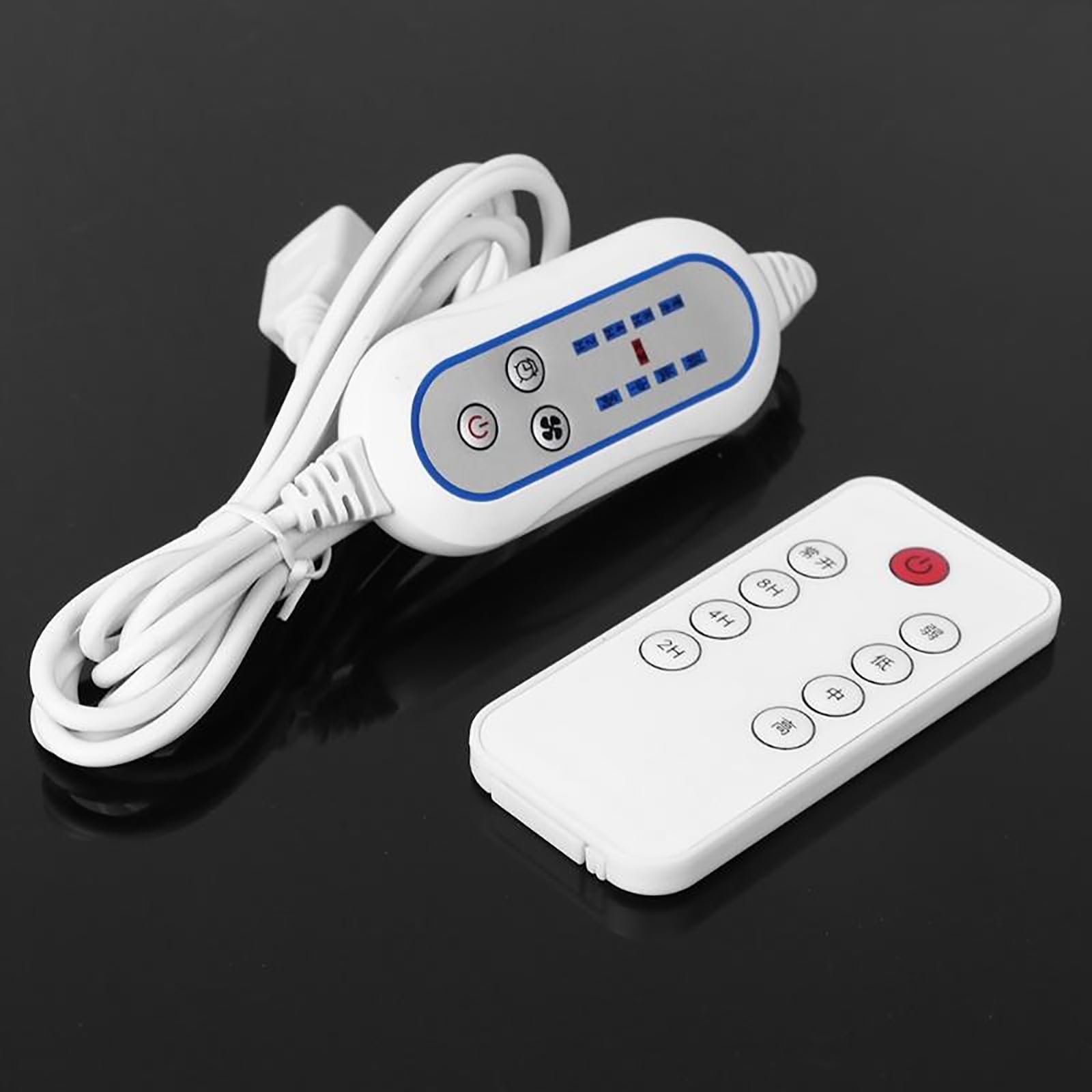 Ventilateur mural alimenté par USB avec télécommande amovible, 4 réglages de vitesse et fonction minuterie pour tente domestique ventilateur mural USB avec télécommande