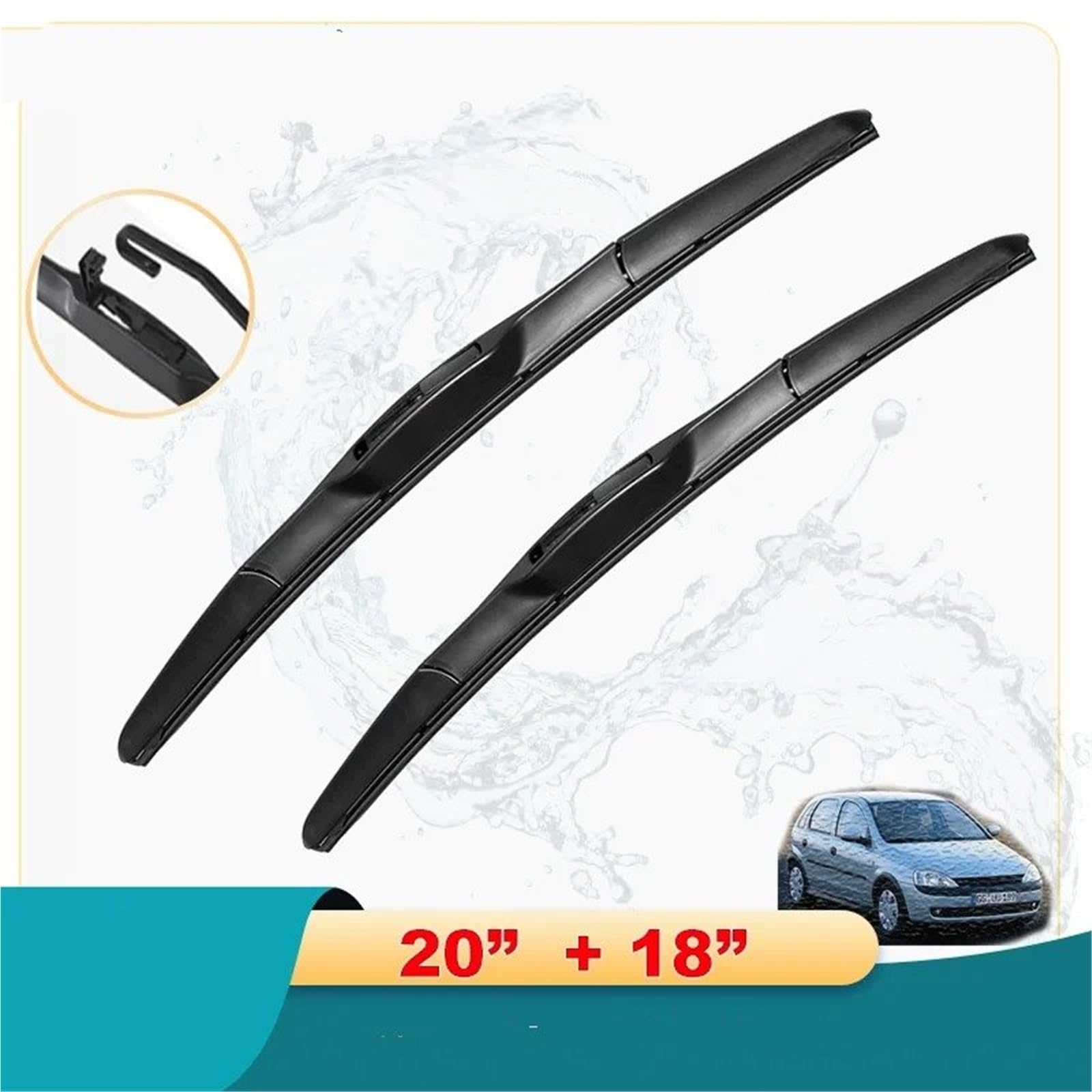 Scheibenwischer Set Für Corsa C Schrägheck 2000-2006 Autowischer Vorne Weiche Gummiwischerblätter Set Windschutzscheibe Fenster 20 Zoll 18 Zoll