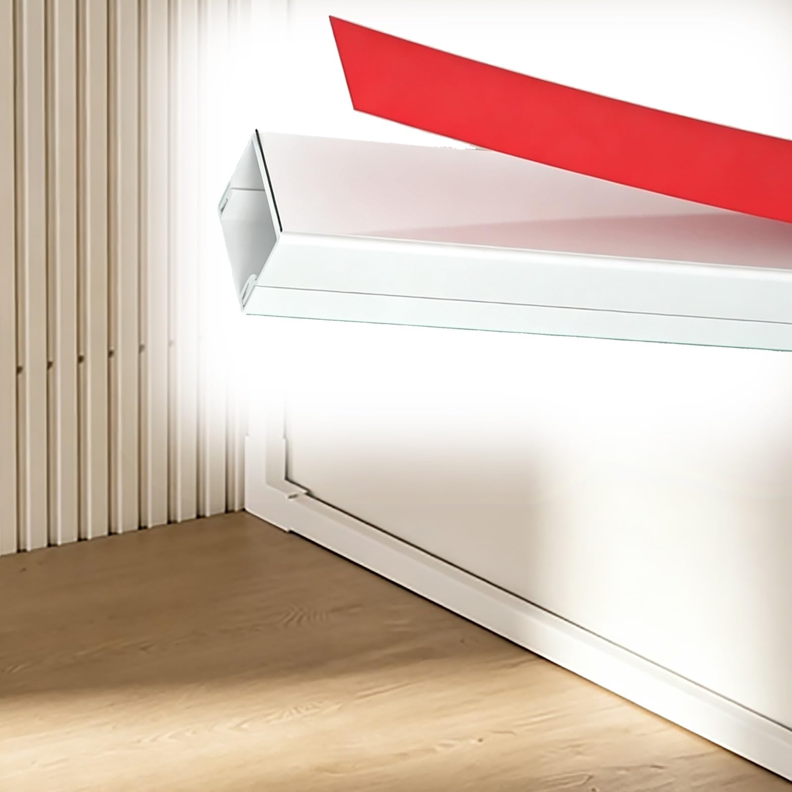 Copricavi Raccogli Cavi Canalina Passacavi Kit Spegnicavo in PVC con Adesivo Forte