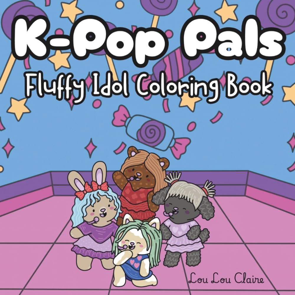 K-Pop Pals: Fluffy Idol Coloring Book