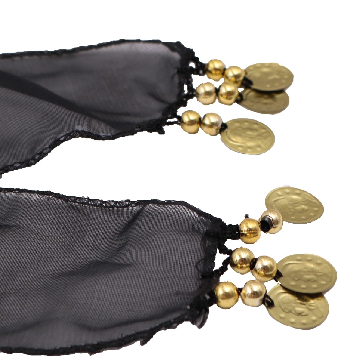 Cinturón de Danza del Vientre para Mujer, Bufanda de Cadera con Monedas, Negro