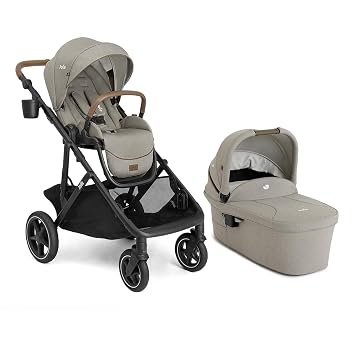 Joie Baby, Chive Stroller and Carry Cot, Single-to-Double Stroller with 2-in-1 Carry Cot Dove
