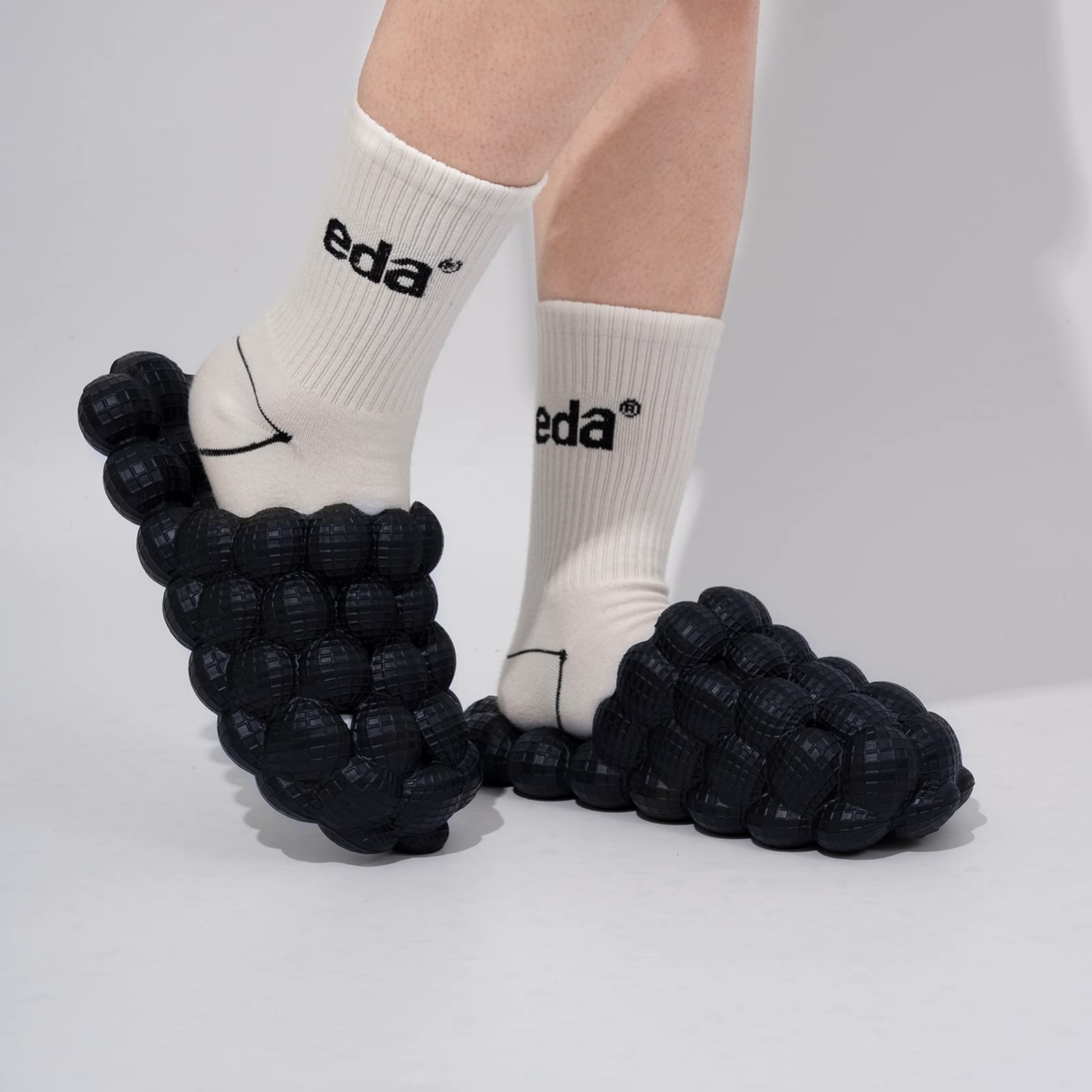 (35/36)Jaeynow Bubble Slides for Women,Funny Lychee Massage Spa Slippers for Men Indoor and Outdoor Non-Slip Bath Shower Shoes Bedroom House Gym Basketball Slides Shoes for Women Sandals