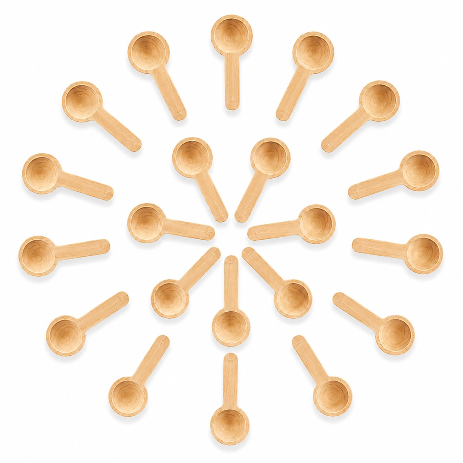 QIHAWN 20Pcs Mini Wooden Spice Spoons Natural Wood for Sugar Salt Jam Honey