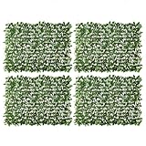 Patio Paradise 1PC Artificial Ivy Expandable Privacy Fence Screen Faux Greenery Wall Green Vines Leaf Hedge Outdoor Lattice Panels Covering for Apartment Balcony Deck Porch Backyard, Single-Side